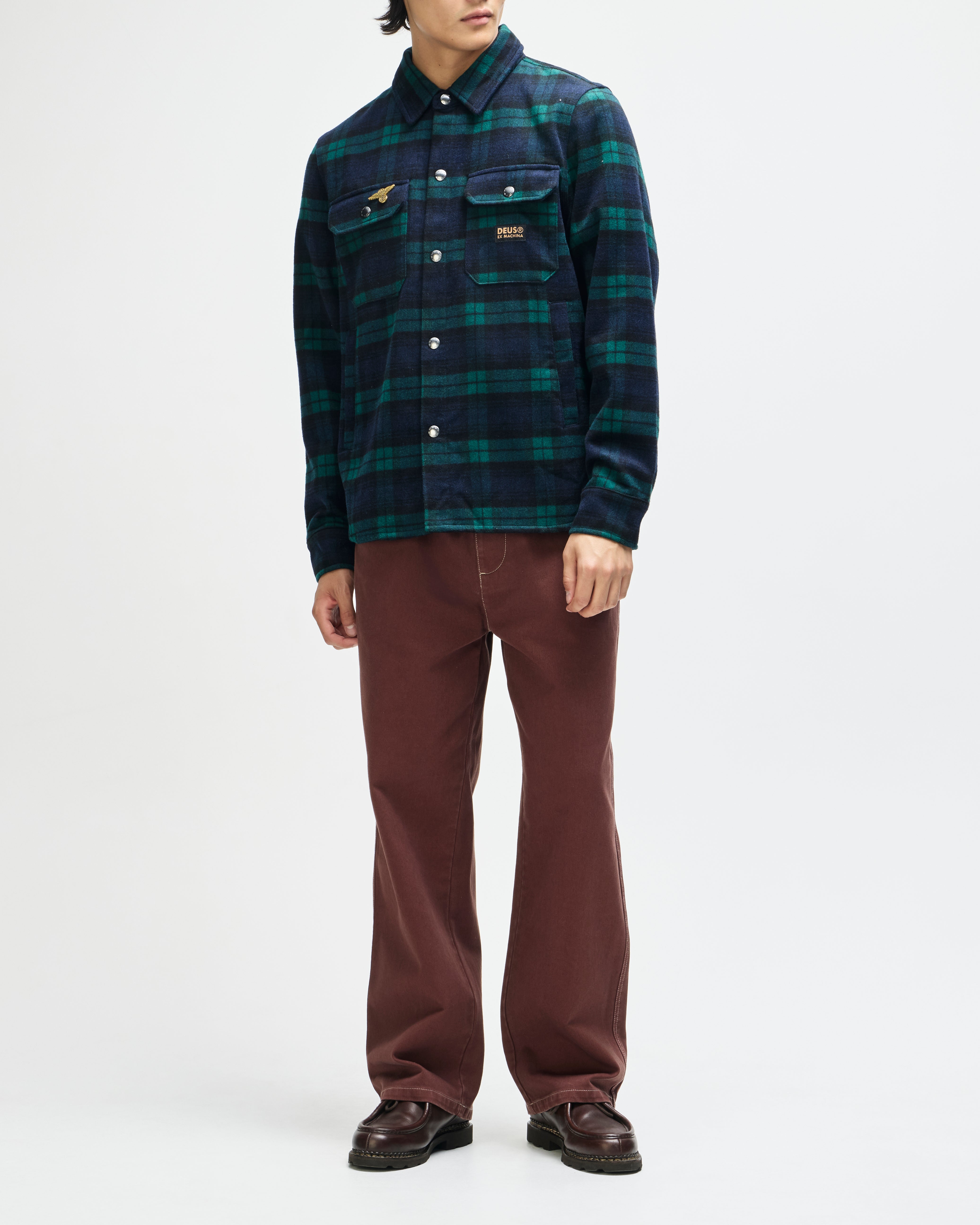 Camisa DEUS EX MACHINA Maxwell Check Green Check - vista oficial 11