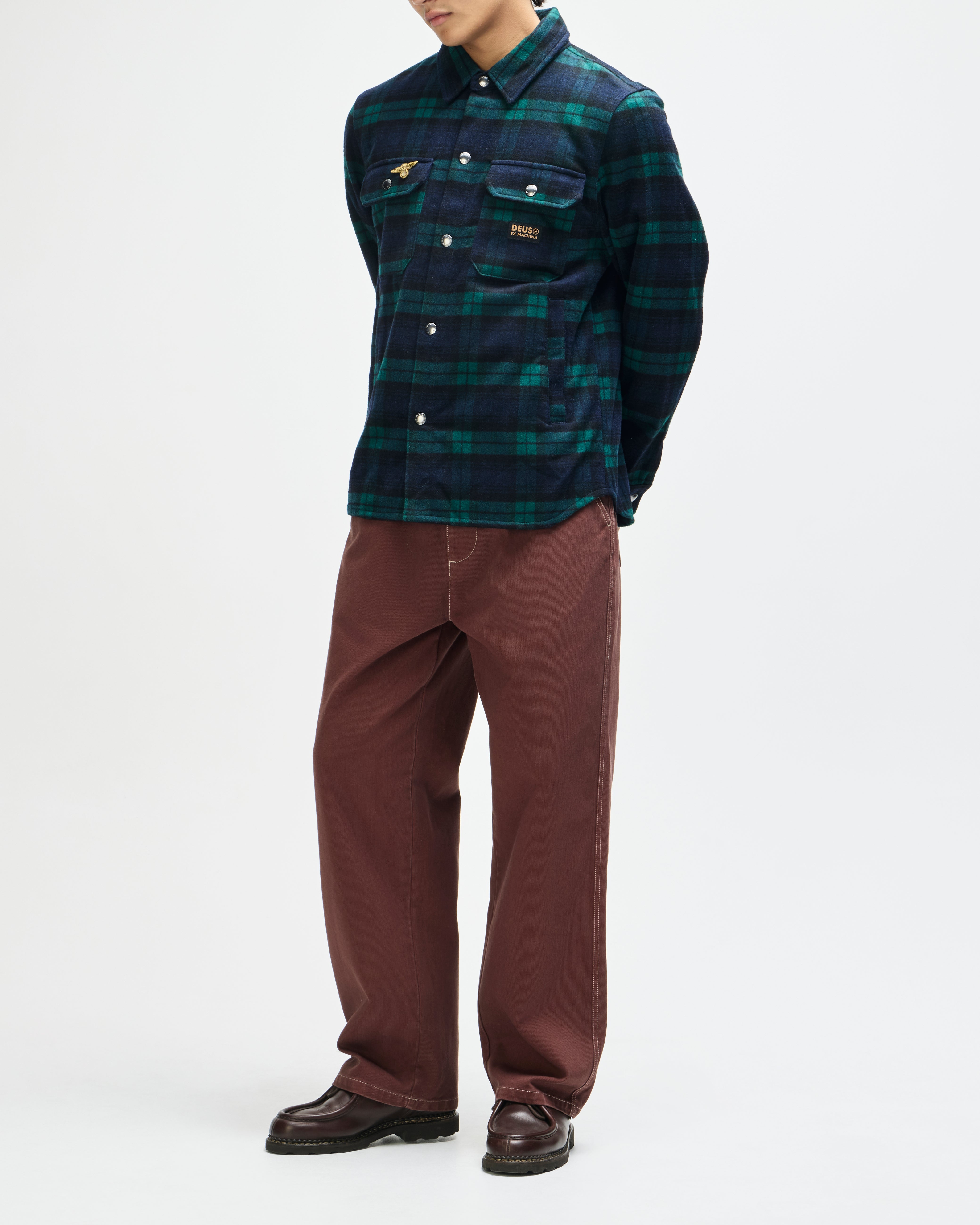Camisa DEUS EX MACHINA Maxwell Check Green Check - vista oficial 10