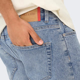 Bermudas ONLY & SONS Onsweft Box Pim Light Blue Denim