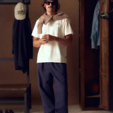 POMPEII Elan Pippa Leather Ecru Burgundy Sneakers