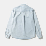Camisa EDMMOND STUDIOS Duck Patch Denim plain bleach