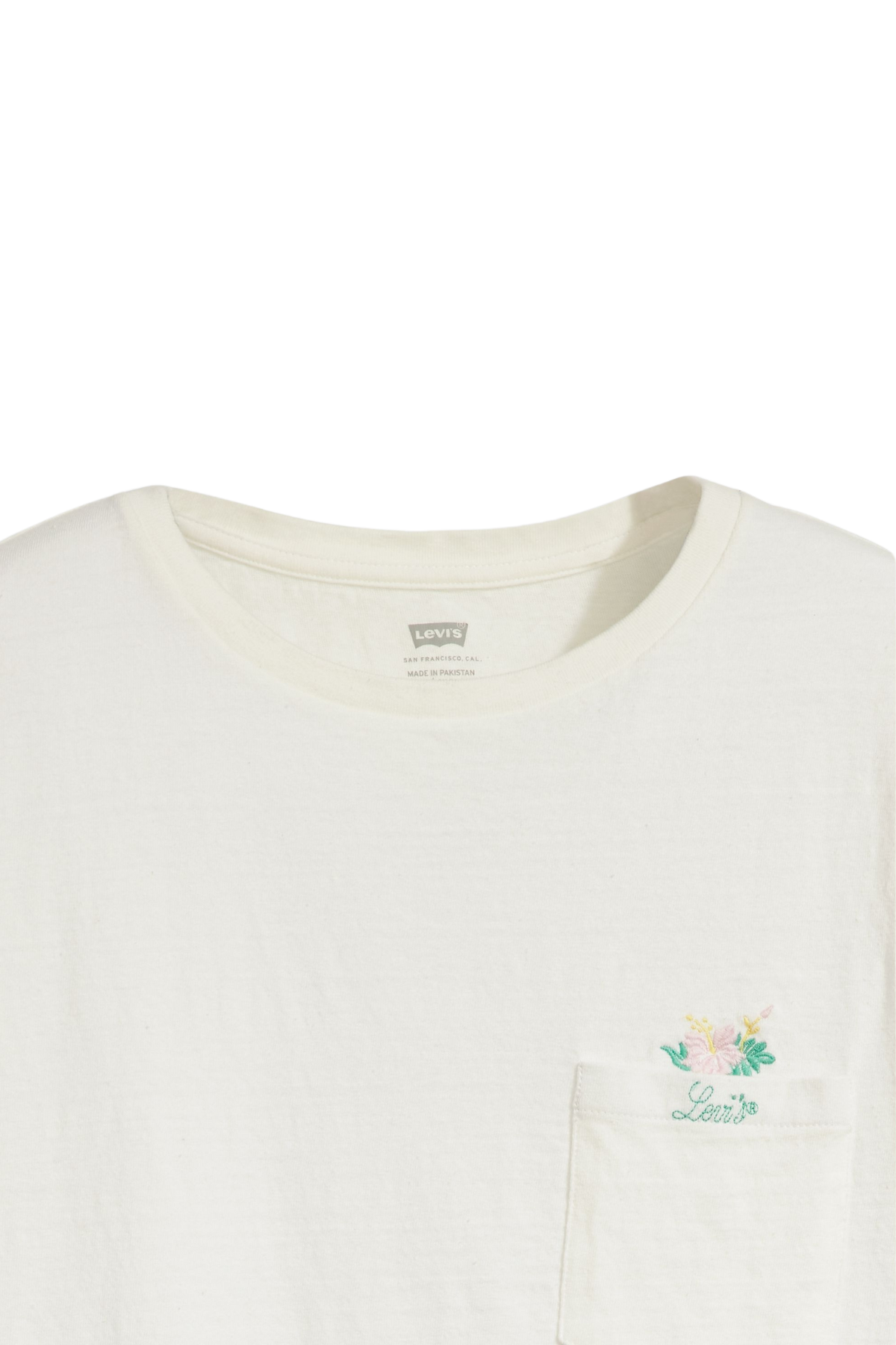 Camiseta Levi's® Margot Pocket Hibiscus Peek Cloud Dancer
