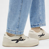 POMPEII Elan Pippa Leder Ecru Navy Sneakers 