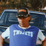 TWO JEYS Purple Embroidered Cap