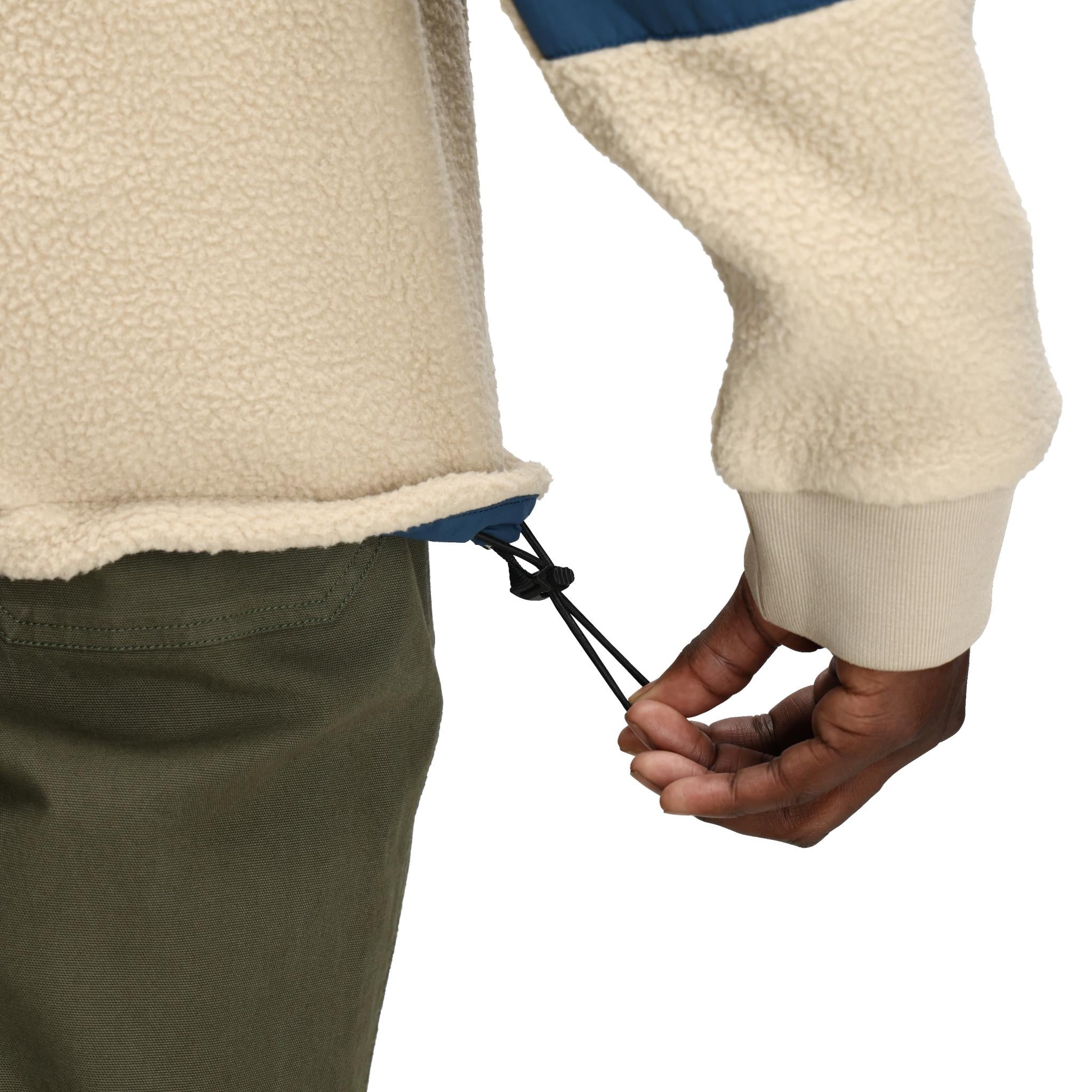 Chaqueta Topo Designs Summit Rise Oatmeal / Pond Blue, detalle