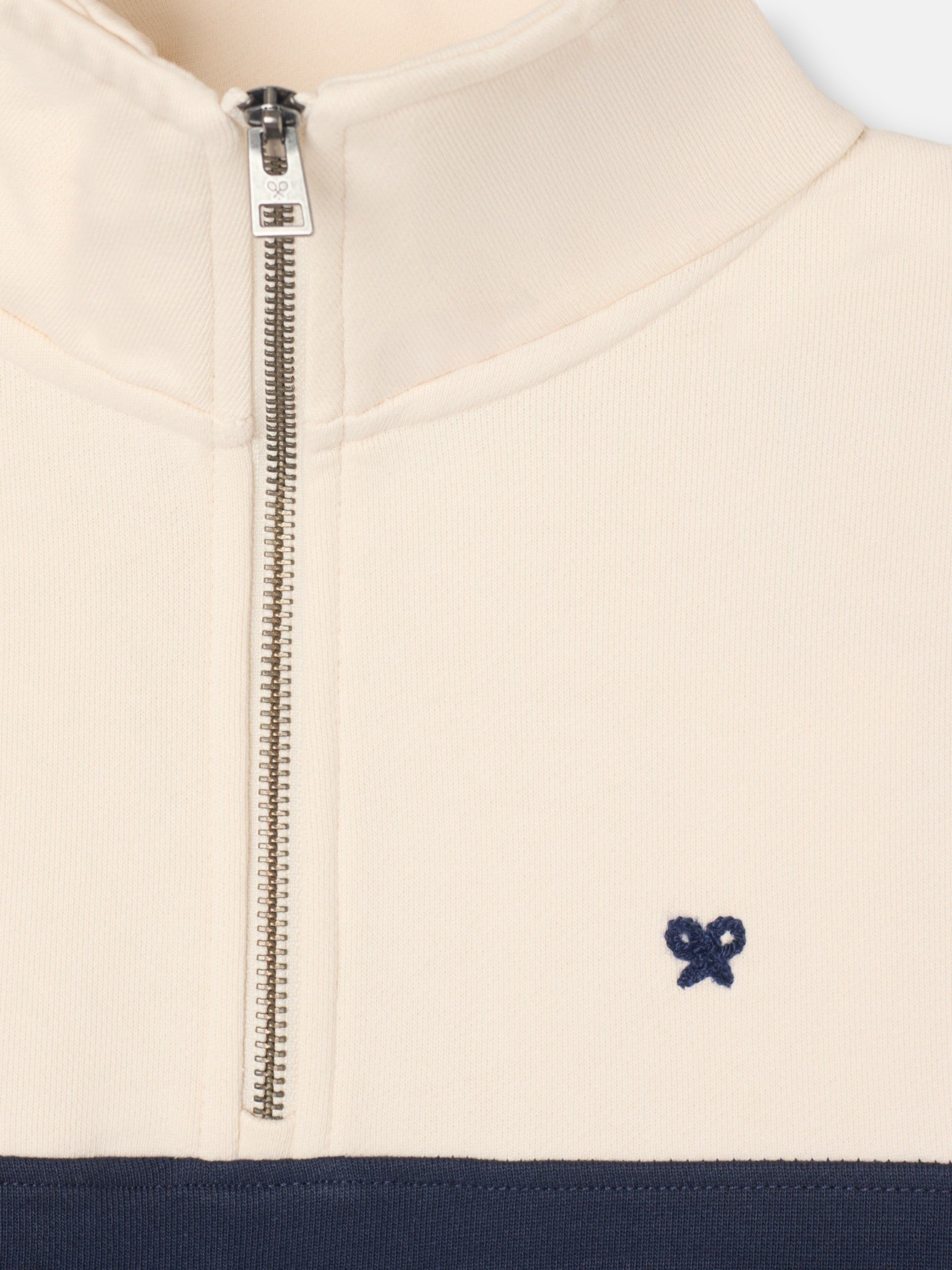 Sudadera SILBON Media Cremallera Bloques Azul Marino - foto oficial 2