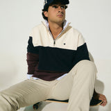 Sudadera SILBON Media Cremallera Bloques Azul Marino - foto oficial 4
