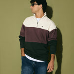 Sudadera SILBON Media Cremallera Bloques Verde - foto oficial 3