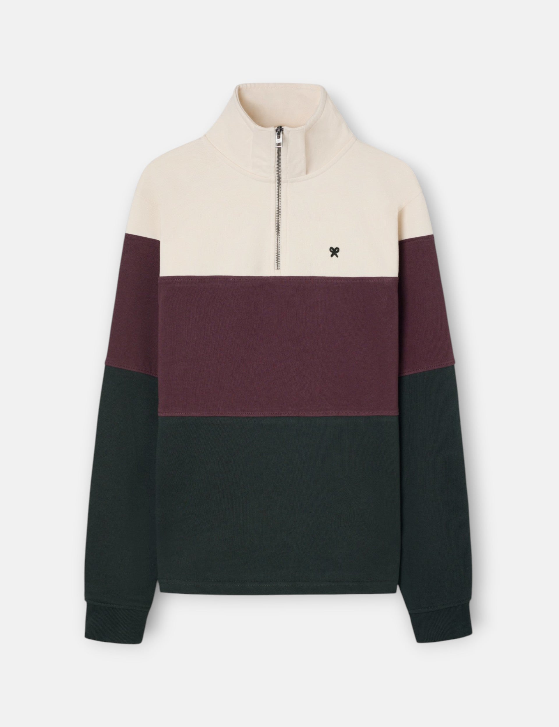 Sudadera SILBON Media Cremallera Bloques Verde - foto oficial 5