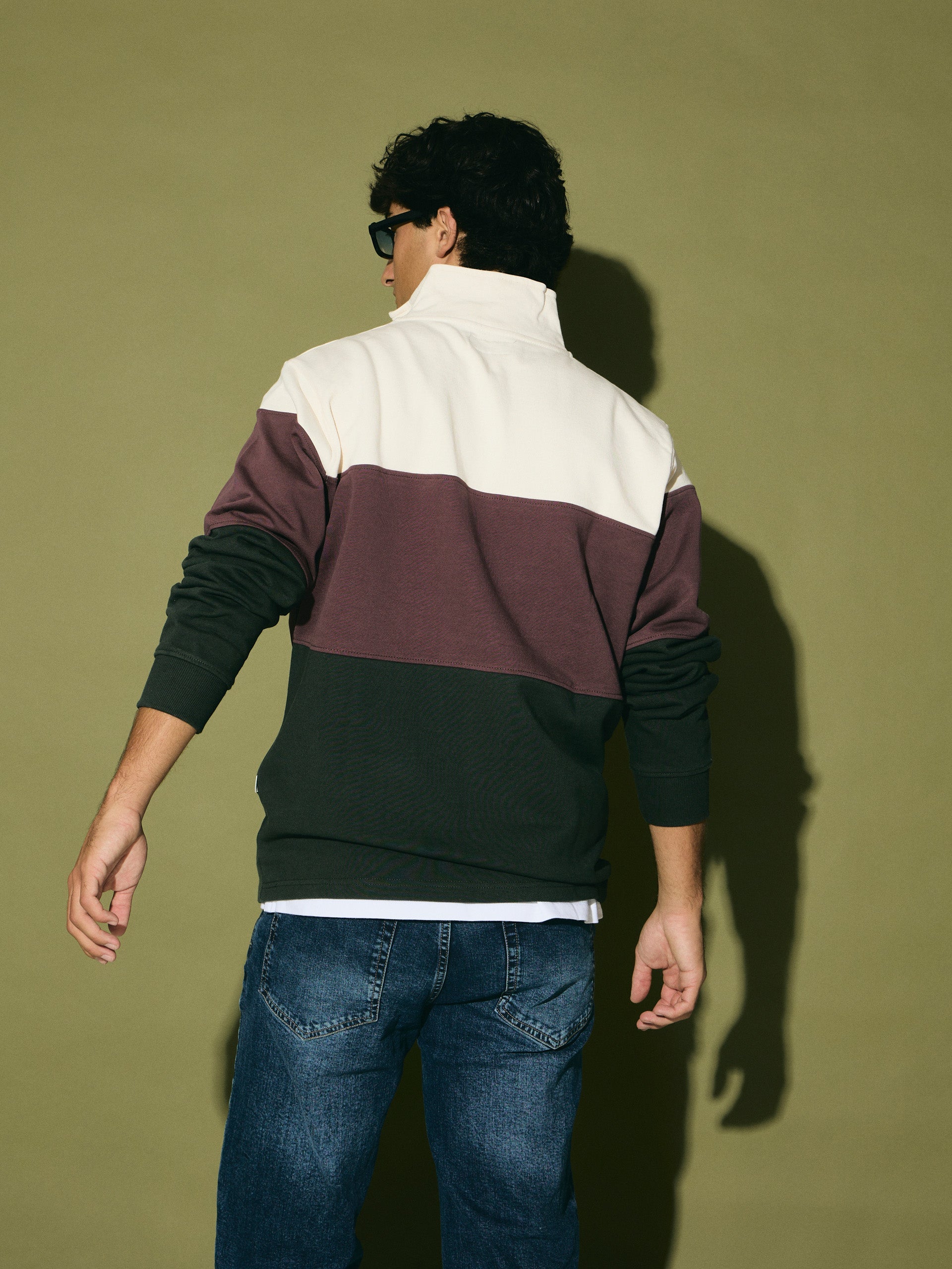 Sudadera SILBON Media Cremallera Bloques Verde - foto oficial 8