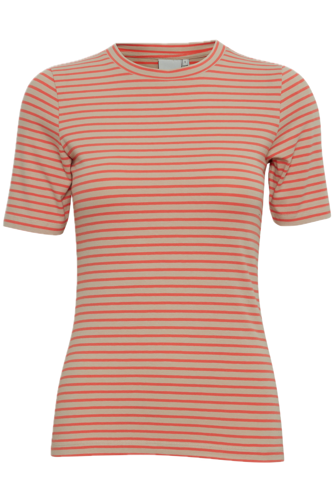 ICHI Mira Hot Coral Stripes T-Shirt