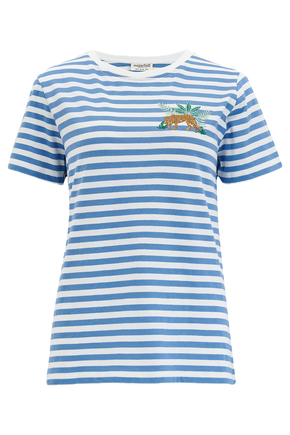 Camiseta Sugarhill Maggie Blue White Tiger Embroidery