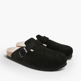 GENUINS Riva Velours Clogs in Schwarz 