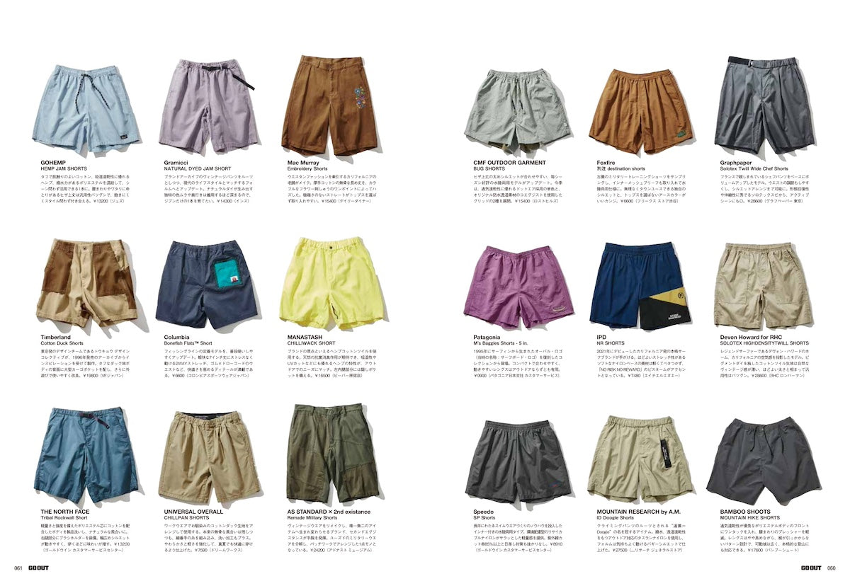 Magazine GO OUT vol. 201 Summer 2026, selección de pantalones cortos