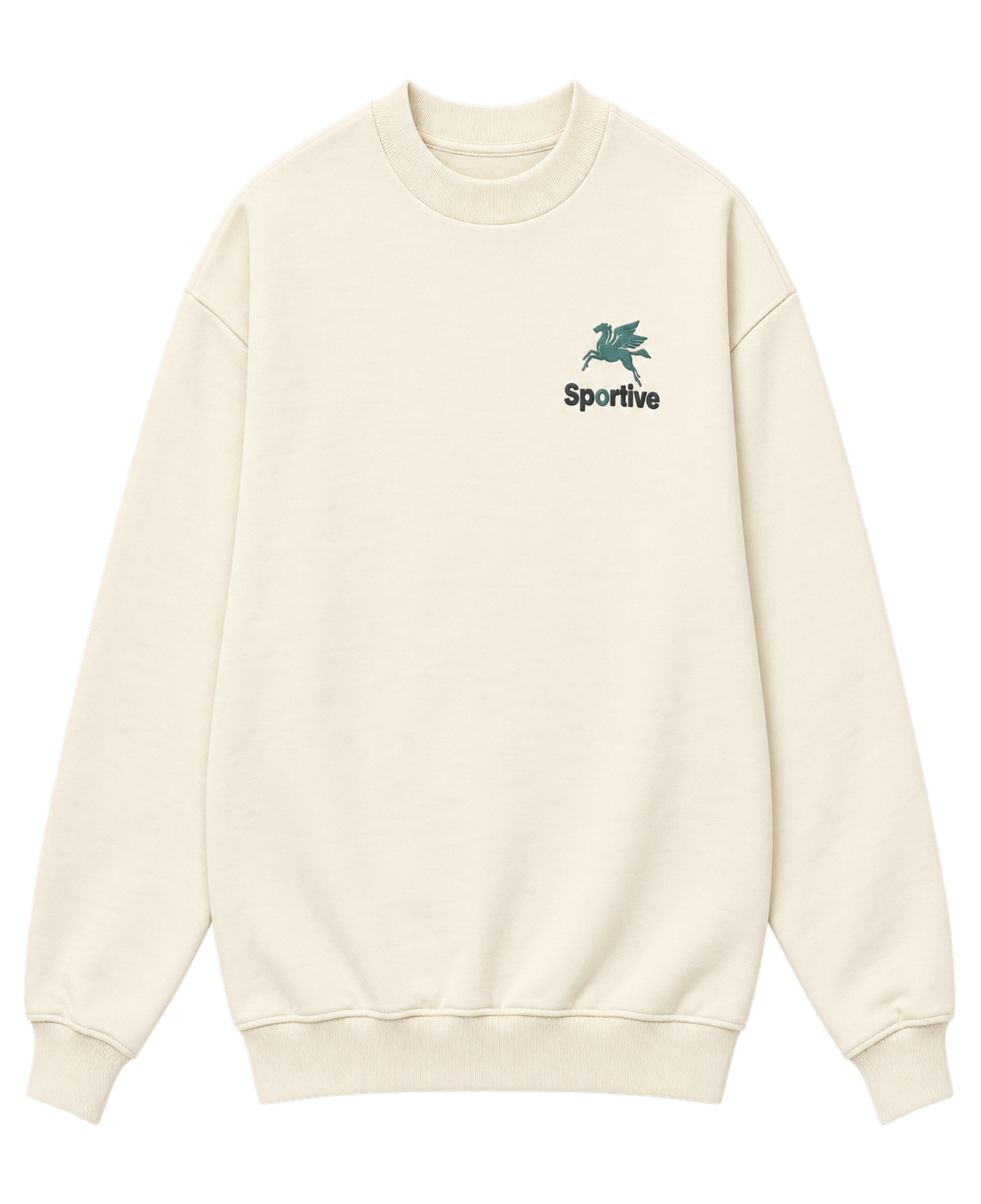 Sudadera GOODIES Premium Hummus Crewneck Puff Print color hummus - flat frontal