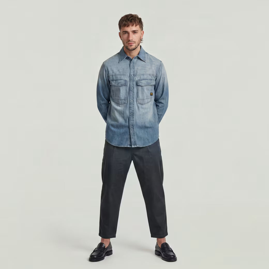 Pantalones G-STAR RAW Helsinki Pleated Dark Legion Blue - imagen oficial 3