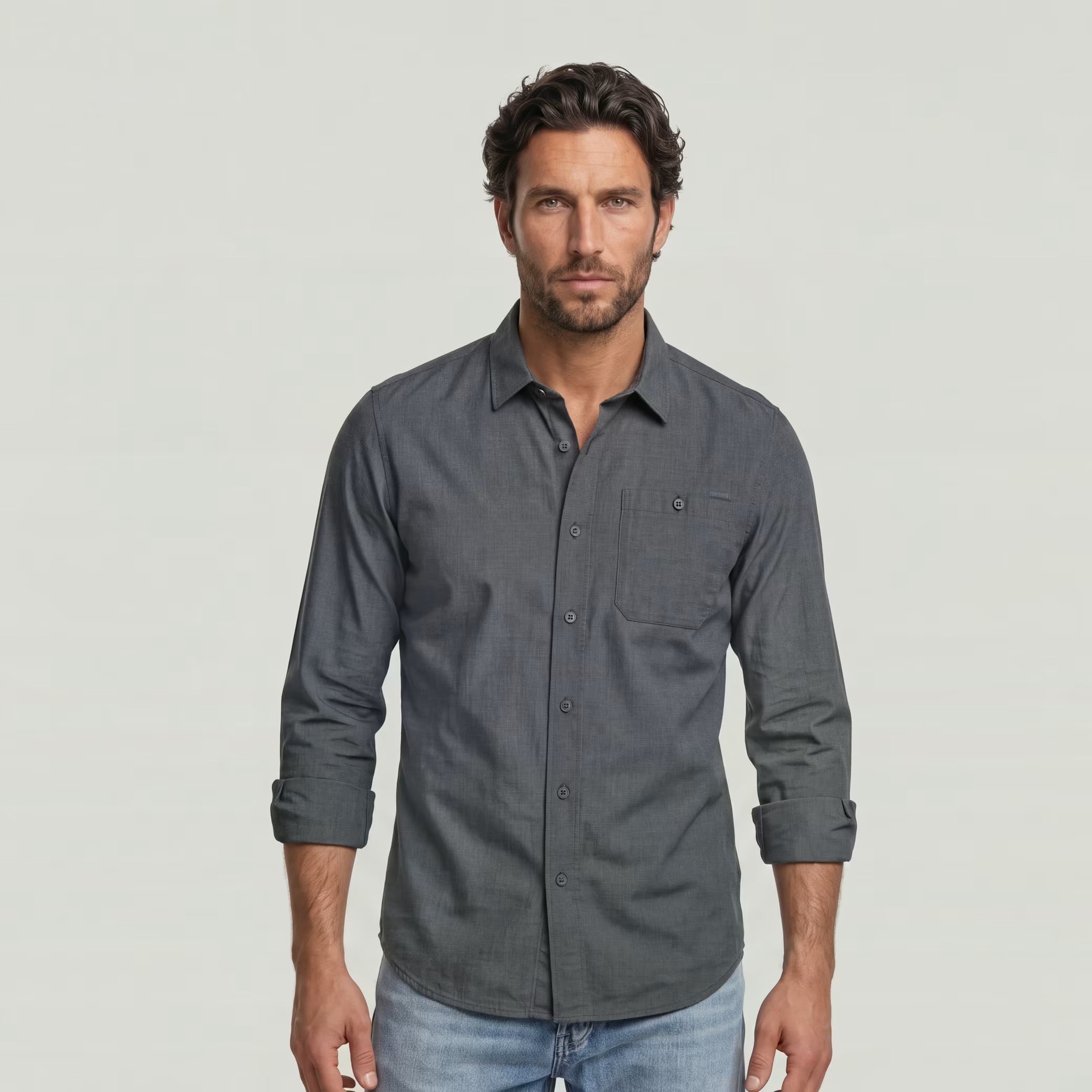 Camisa G-STAR RAW Bristum 2.0 Slim Dark Legion Blue - imagen oficial 1