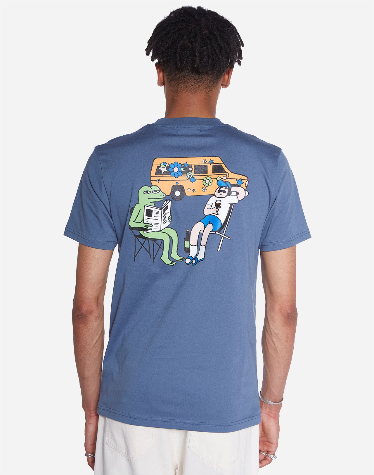 Camiseta Olow Unisex Hippie Van Cobalt Blue