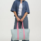 Bolso SUGARHILL Haven Off White/Green, Stripe