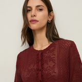 Cárdigan YERSE Valeria Frambuesa