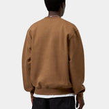 Sudadera CARHARTT WIP Carhartt Hamilton Brown / Black, vista trasera con modelo