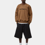 Sudadera CARHARTT WIP Carhartt Hamilton Brown / Black, otra vista con modelo