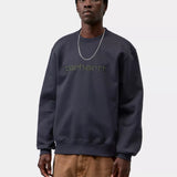 CARHARTT Sweatshirt Dark Navy / Dark Scarab