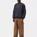 CARHARTT Sweatshirt Dark Navy / Dark Scarab