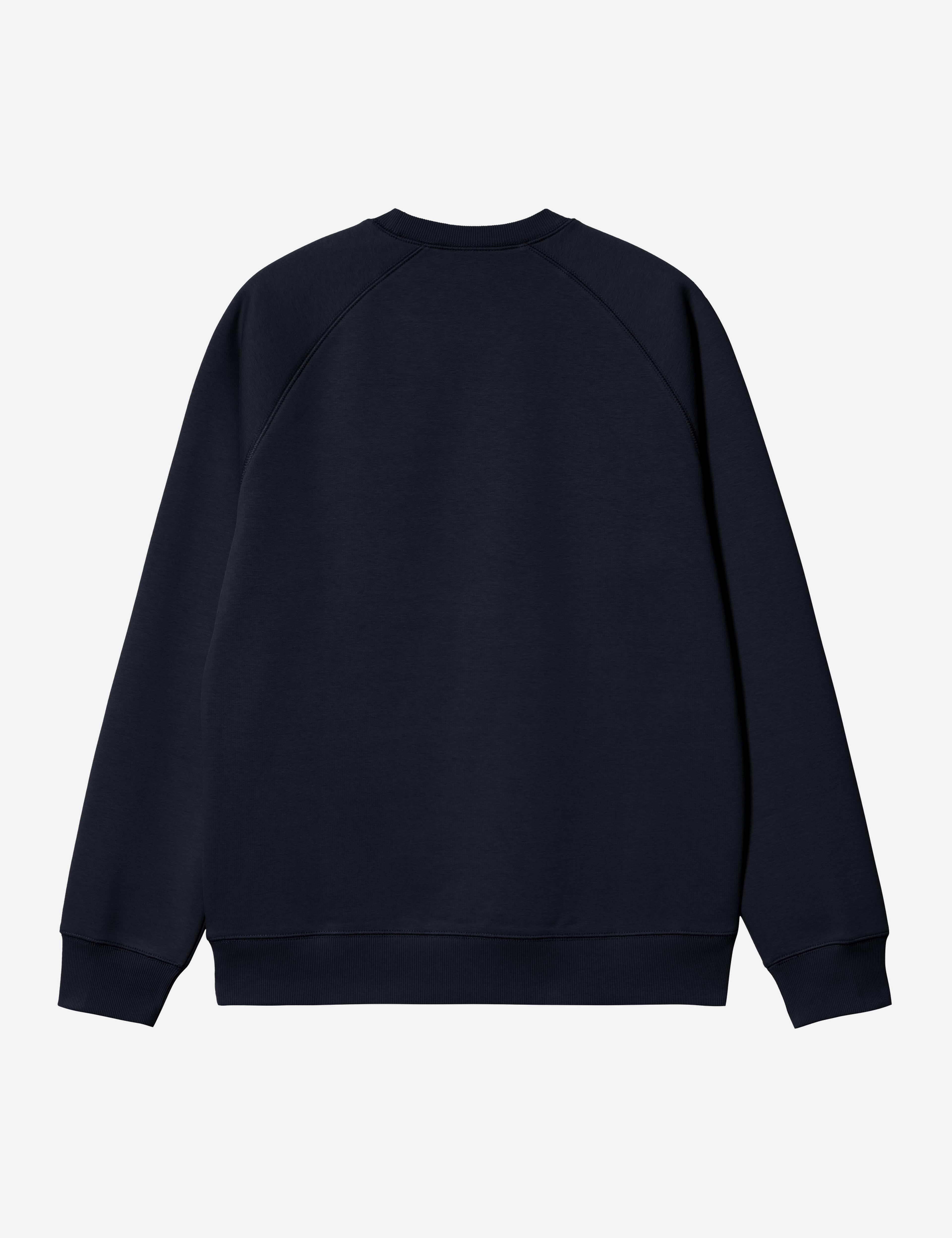Sudadera CARHARTT WIP Chase Dark Navy / Gold, vista trasera