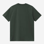 Camiseta CARHARTT WIP S/S Script Dark Scarab / Palisander, vista trasera