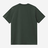 Camiseta CARHARTT WIP S/S Script Dark Scarab / Palisander, vista trasera