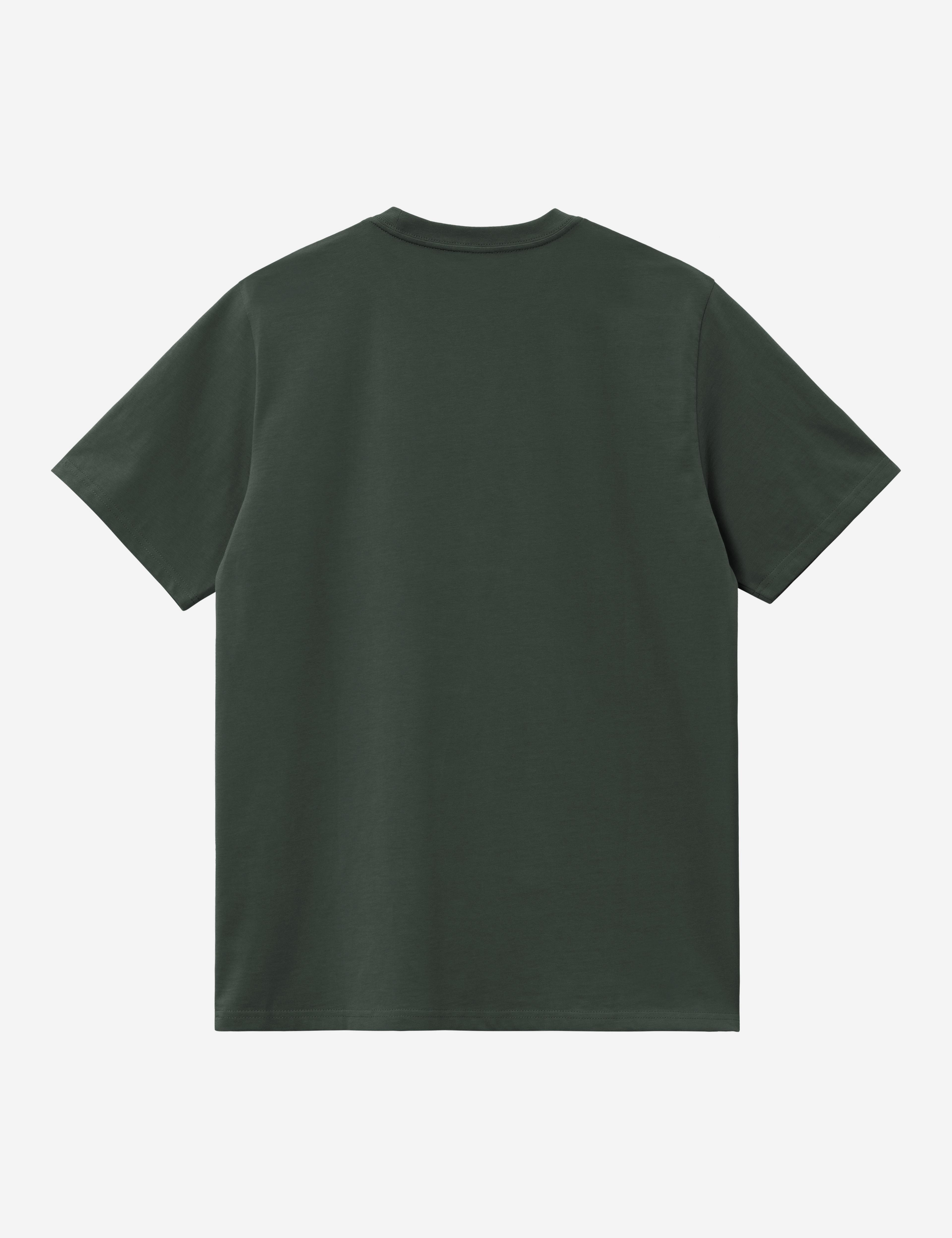 Camiseta CARHARTT WIP S/S Script Dark Scarab / Palisander, vista trasera