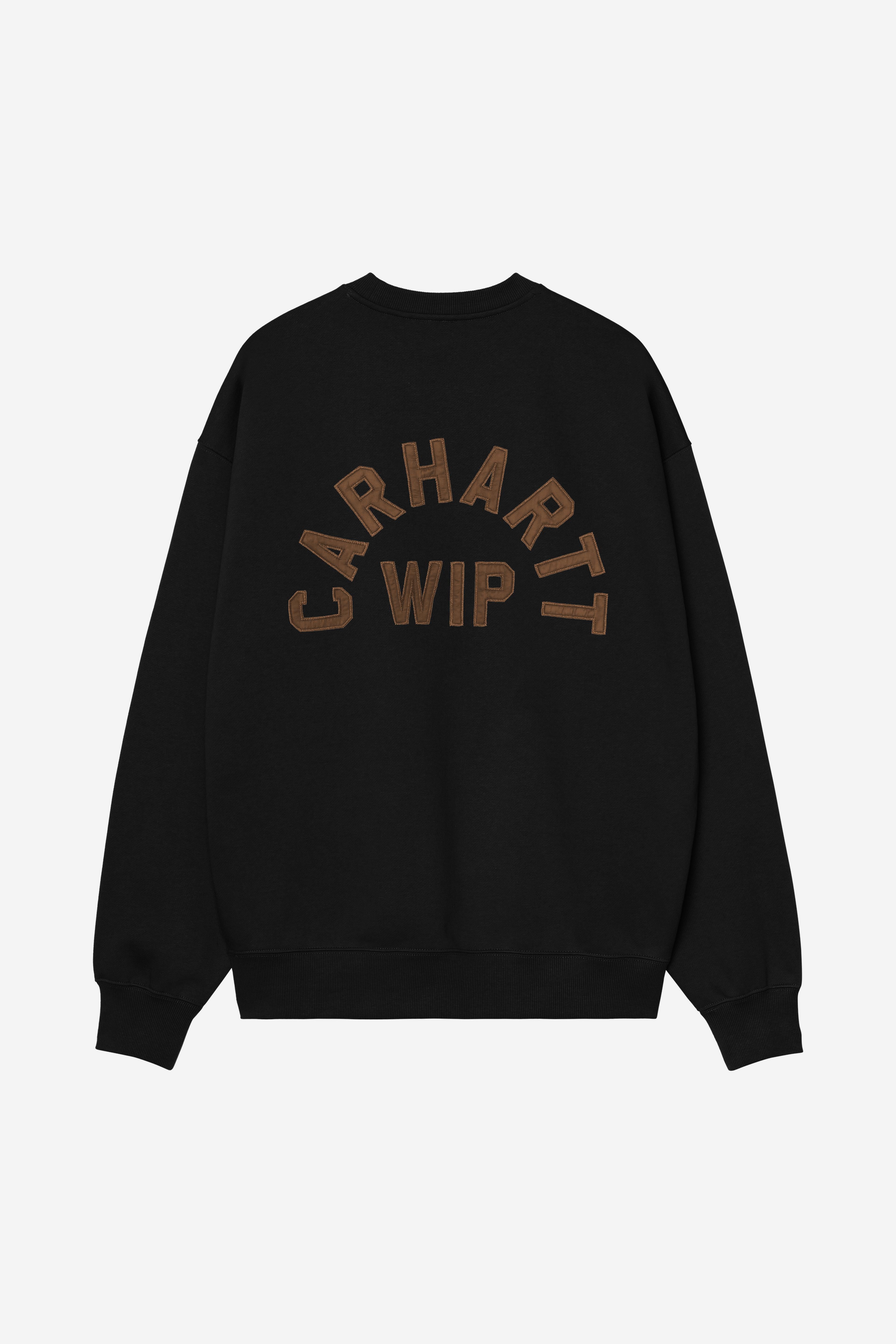 Sudadera CARHARTT WIP Arch Script Black / Hamilton Brown, vista trasera