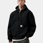 Chaqueta CARHARTT WIP OG Active Black Rigid, otra vista con modelo