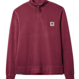 Sudadera BLUE BANANA Unisex Iconic Half Zip Burgundy