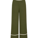 ICHI Kate Quilted Pants Rifle Green