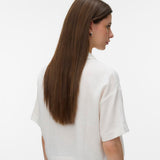 Camisa VERO MODA ss crop White Snow white