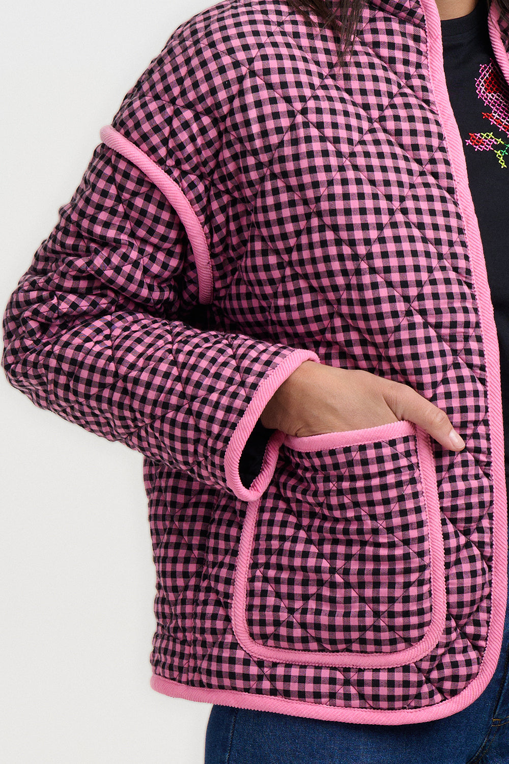 Chaqueta SUGARHILL Elowen Rose Gingham — vista 3