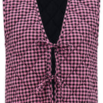 Chaleco SUGARHILL Vander Reversible Rose Gingham — vista frontal del producto