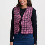 Chaleco SUGARHILL Vander Reversible Rose Gingham — vista 3