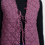 Chaleco SUGARHILL Vander Reversible Rose Gingham — vista 5