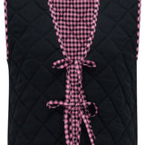 Chaleco SUGARHILL Vander Reversible Rose Gingham — vista 8