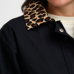 Chaqueta SUGARHILL Raye Black Leopard Collar — vista 4