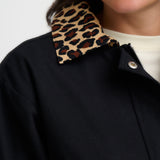 Chaqueta SUGARHILL Raye Black Leopard Collar — vista 4