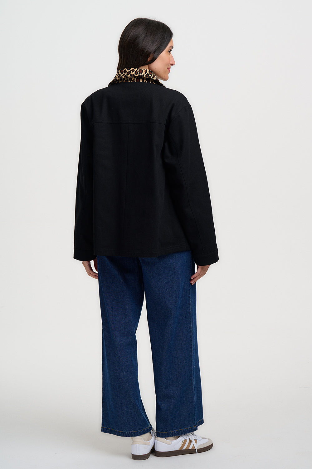 Chaqueta SUGARHILL Raye Black Leopard Collar — vista 6
