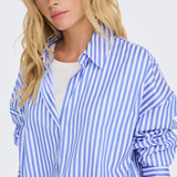 JDY – Vesper – Gestreiftes Cloud Dancer-Korbblumenhemd