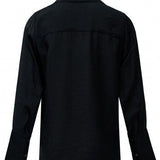 SALSA JEANS Half Placket Black Shirt 