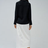 SALSA JEANS Half Placket Black Shirt 