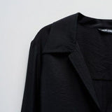 SALSA JEANS Half Placket Black Shirt 