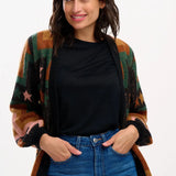 SUGARHILL Morganna Chevron &amp; Stars Cardigan